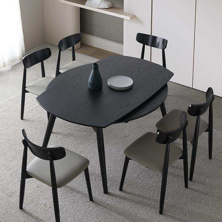 圆形全实木餐桌椅小户型饭桌方桌可变圆桌子黑色伸缩圆桌意式极简,橡塑材料及制品,亚克力管/有机玻璃管,淘宝优惠券,粉丝福利购,淘宝优惠卷