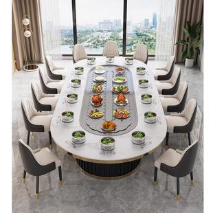 输送带长桌转盘荷叶转盘不锈钢链条长条桌机芯椭圆自动传菜转盘