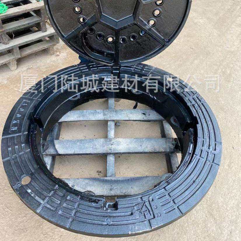 福州球墨铸铁井盖圆形防臭污水沙井盖下水道排水沟盖板方形窨井盖