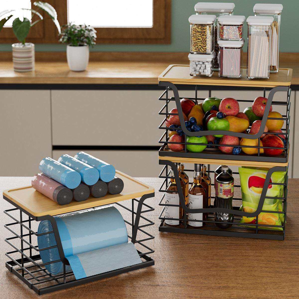 台面落地收纳篮多功能水果调料收纳储物架家用壁挂式垃圾袋置物架,橡塑材料及制品,亚克力管/有机玻璃管,淘宝优惠券,粉丝福利购,淘宝优惠卷