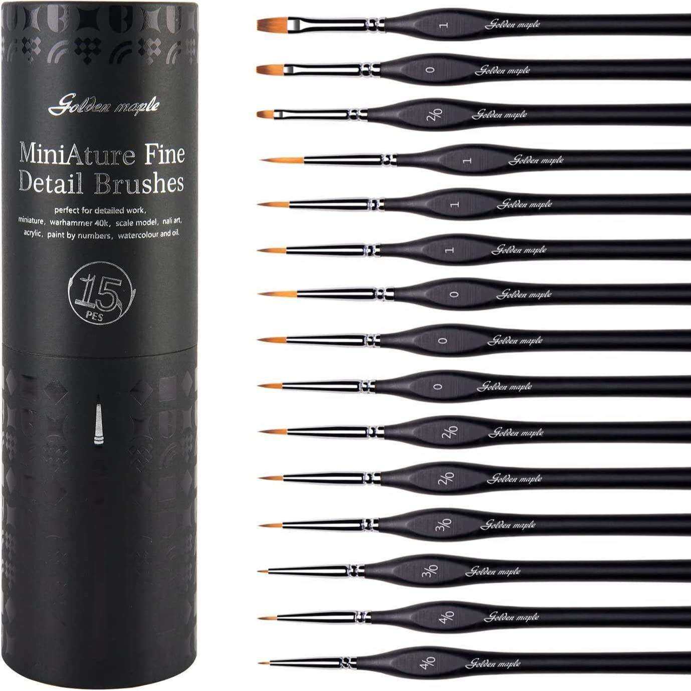 金之枫跨境热销15支黑色木杆尼龙微缩细节刷套装 画笔,橡塑材料及制品,亚克力管/有机玻璃管,淘宝优惠券,粉丝福利购,淘宝优惠卷