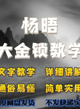 国学经典杨晤大金suo教学