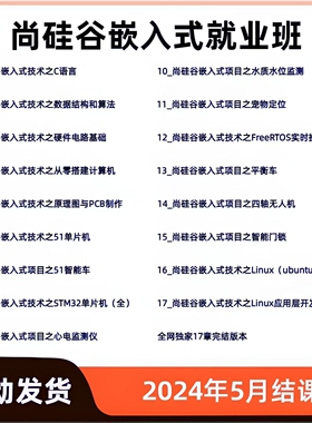2025年尚硅谷嵌入式开发视频教程，线下班17章全套课程配套资料