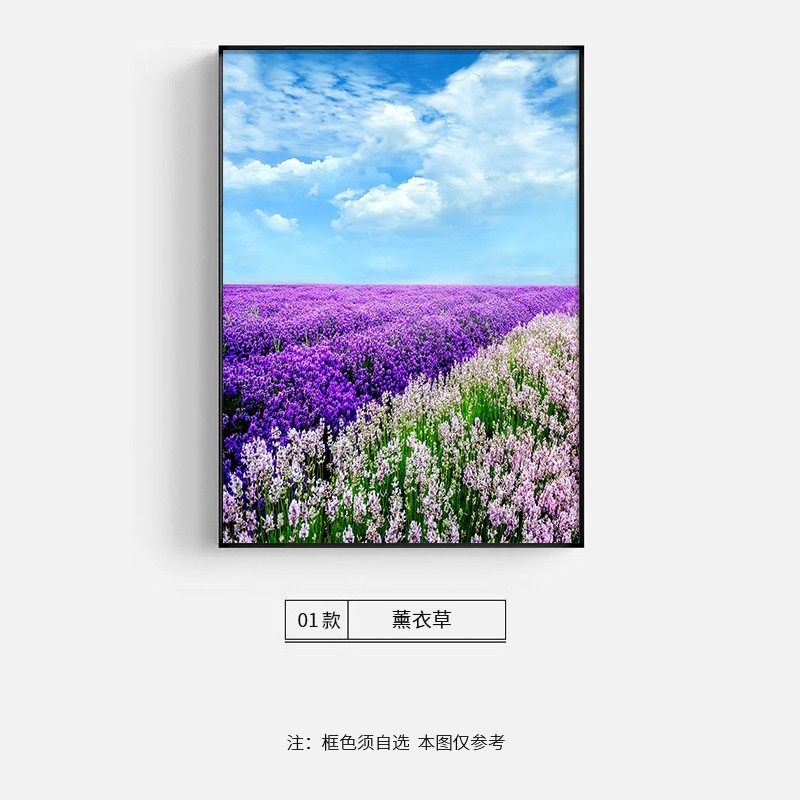 网红薰衣草紫色粉主卧室餐厅床头画客厅沙发背景墙壁画装饰挂画三,居家布艺,钻石绣,淘宝优惠券,粉丝福利购,淘宝优惠卷