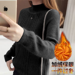 极速Autumn and winter  newv loose wind half-high turtleneck