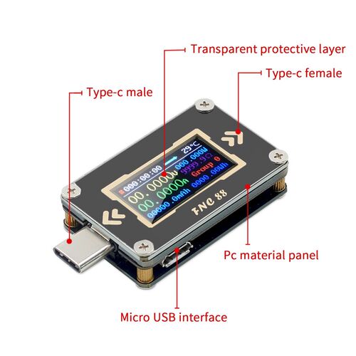 极速FNC88 New Type-C PD trigger USDB-C Voltmeter ammeter vol