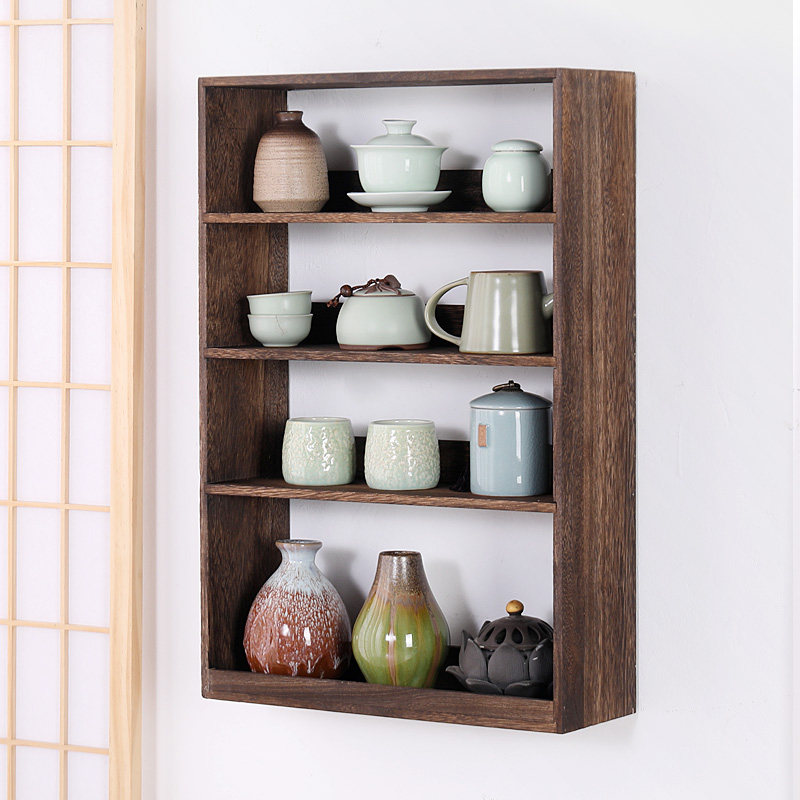 极速实木壁挂式i茶杯茶具壶架多宝阁大小博古架置物架化妆品梳妆,住宅家具,多宝格/博古架,淘宝优惠券,粉丝福利购,淘宝优惠卷