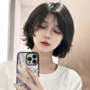 新品沐奇假发女短发自然s减龄时尚仿真人全头套式夏季日常波波头