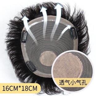 新品假发片d女头顶真发全真人发中老年女士妈妈女短发遮白发自然