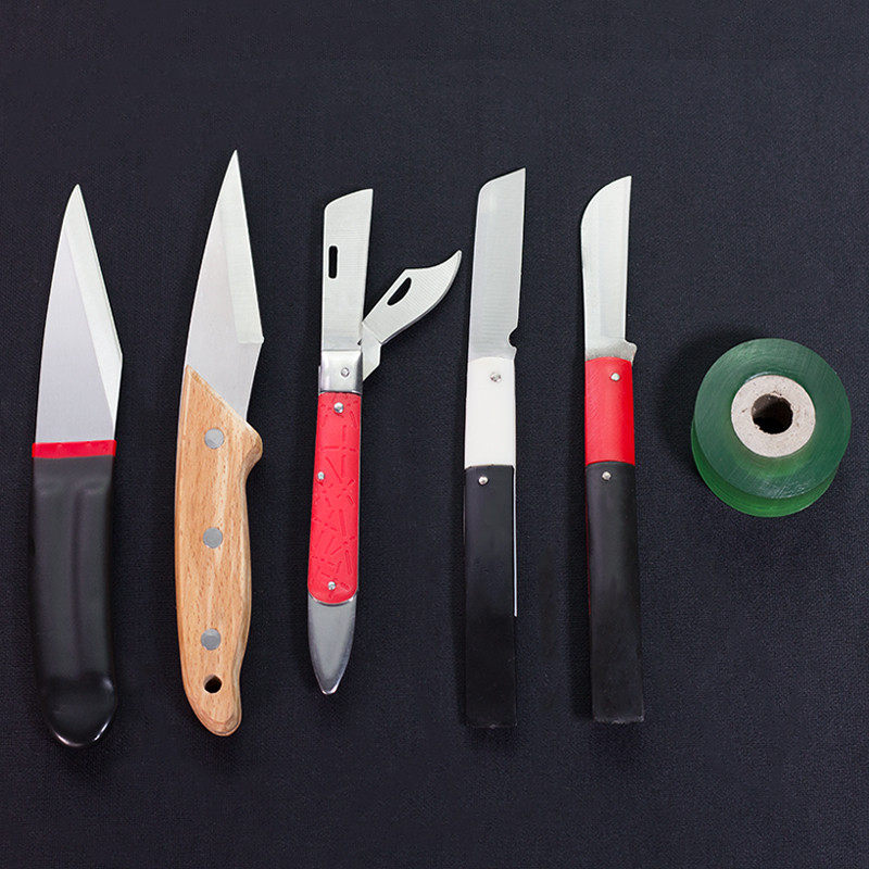 极速果树嫁接刀片手工园艺花苗木折叠器德国接树双V刃方块专用 芽