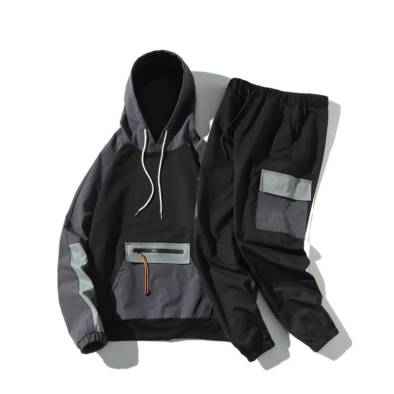 极速Hip-hop Suit Male Sett Track Suits Sweatsuit Man Tracksu
