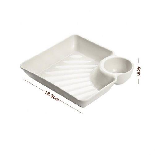 新品Japanese Style Viqnegar Dish Meal Sushi Plate Square Sna