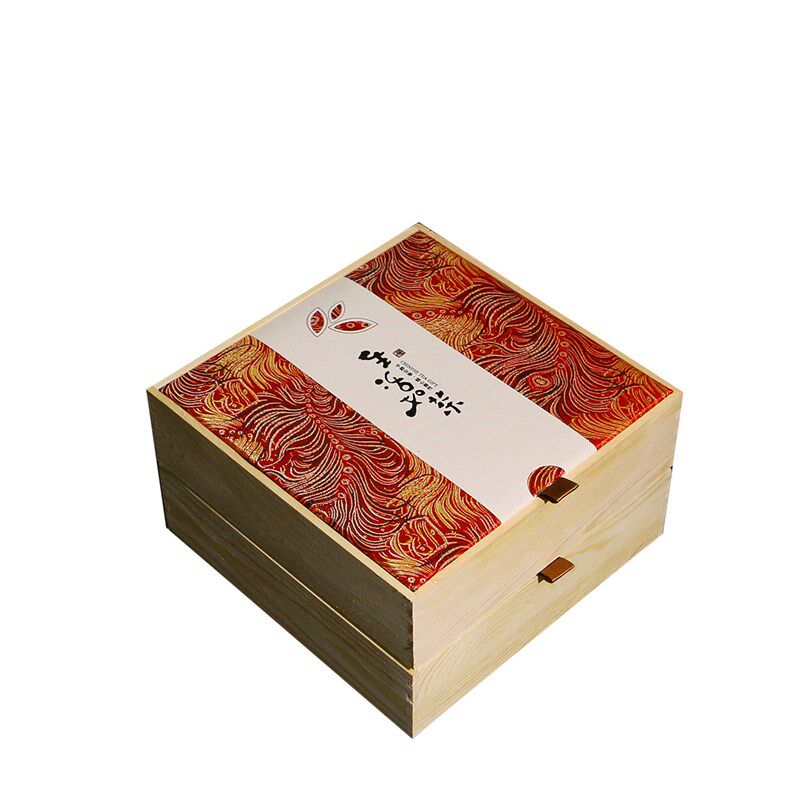 极速357g木制老白茶普洱茶饼B盒茶叶包装盒现货木盒茶饼空礼盒