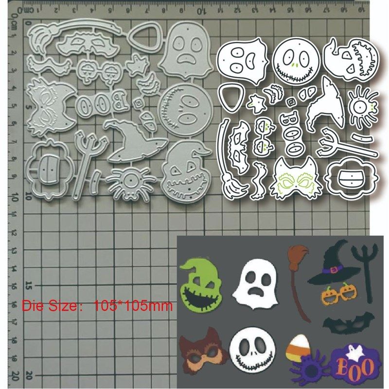 极速2023 New Halloween Ghost Hat owl metal cuttinUg cut deco
