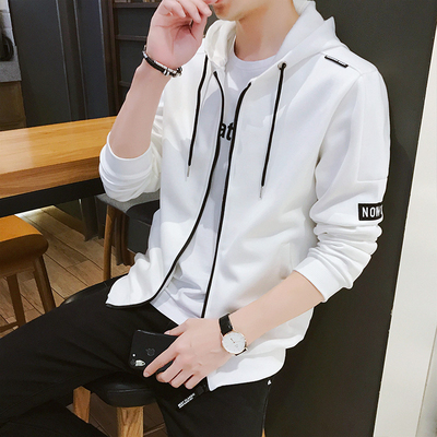 极速Korea Style Wmhite Sweatshirts Men Hoodies Argyle Hoodie