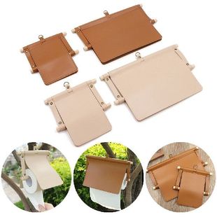 极速PU Leather Tissue Hanger Holder PunJch Free Kitchen Home