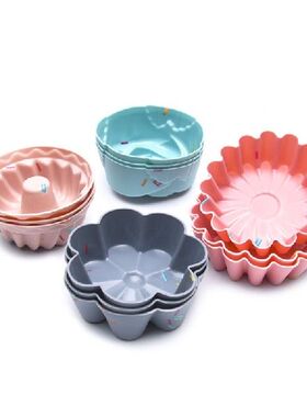 极速6XDE 1e2PCS Silicone Cake Mold Round Muffins Kitchen Coo