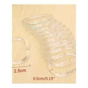 极速12Pcs/set Plastic C  Shower Curtain Hook HRanger Ring Ba
