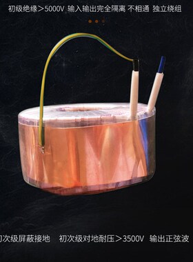 极速纯铜电源隔离变压器220Vw变220V200W环形单相隔离牛带外壳足