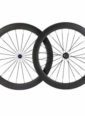 极速700c碳纤维公路自行车v刹轮组3y8 40 50 55 60 88高碳刀轮开