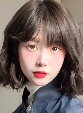 新品假发女短发新款llolita慵懒短卷发羊毛卷假发套水波纹仿真全