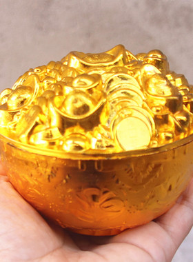 新品包邮一碗g金发财金碗聚财招财聚宝盆金条元宝烧纸求财拜神祈