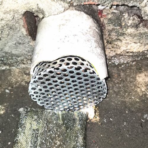 不锈钢侧面排水口过滤网PVC110内插地漏过滤篦子阳台下水道防老鼠