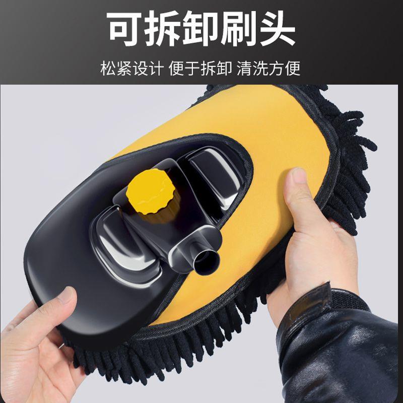 弯杆伸缩洗车拖把头雪尼