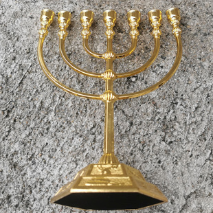 合金7头金灯台客厅卧室烛台摆件七头蜡烛台以色列特色工艺品 欧式