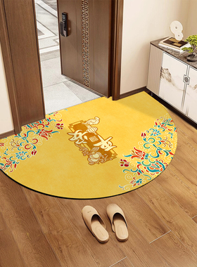 黄色硅藻泥吸水门垫入口门垫可切割金色门垫入口地毯防滑脚垫