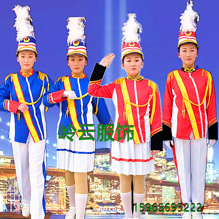 新款鼓号服中小学生鼓号服鼓号队服鼓乐队服仪仗队服装儿童旗手服