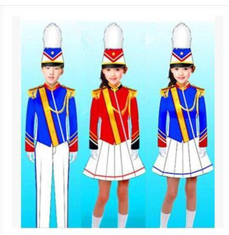 新款鼓号服仪仗队服装军乐队服装幼儿童腰鼓服中小学生升旗手服装