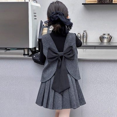 TTIT女童秋季连衣裙2025新款洋气儿童小香风套装大童韩系秋装裙子