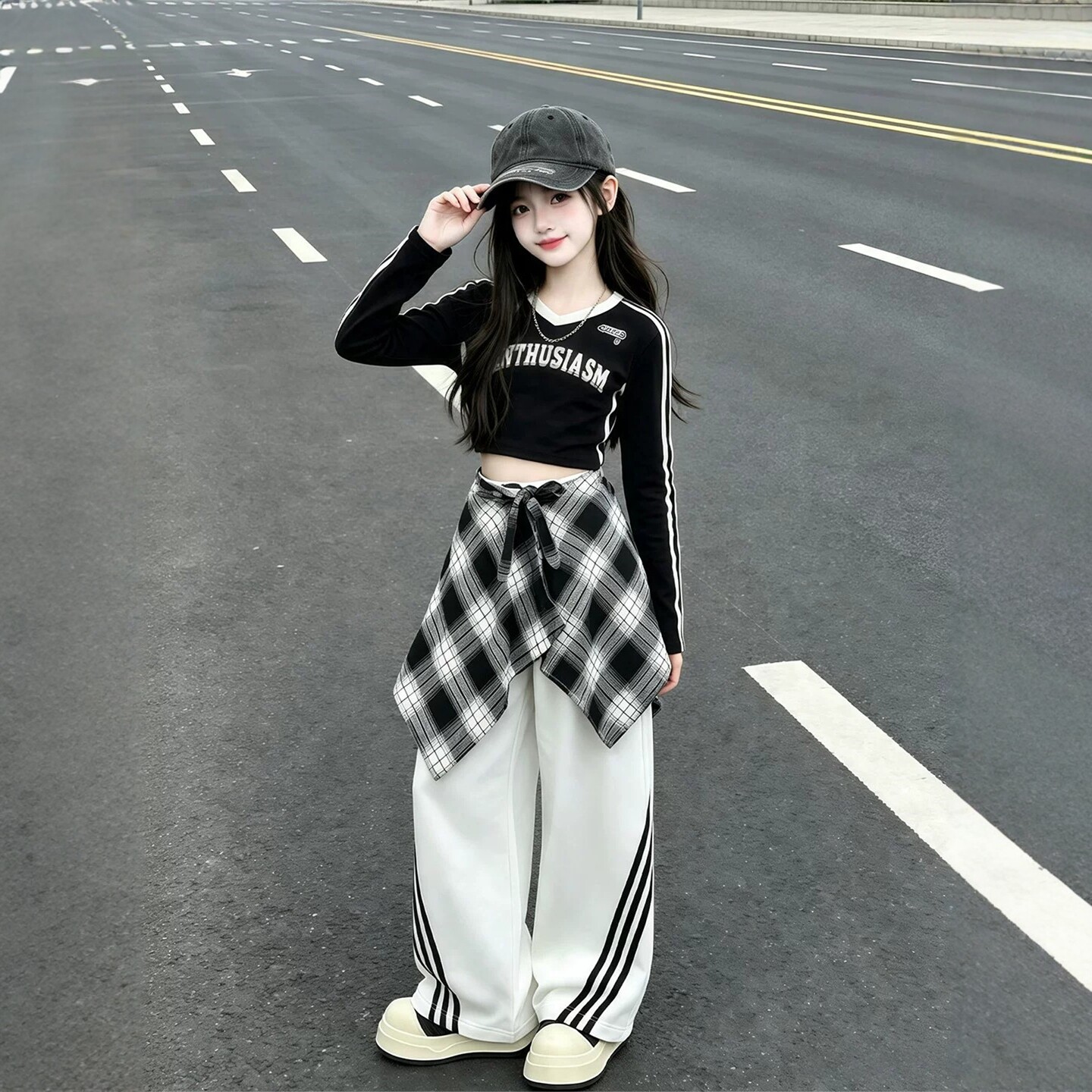 韩国Uamtor女童运动套装2026秋季款儿童炸街衣服巨好看爵士舞服装