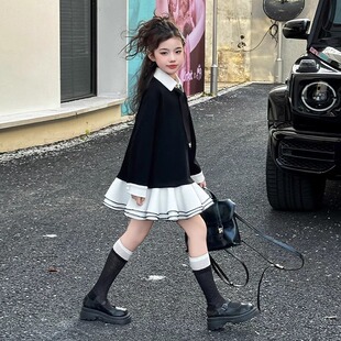 法国BADNUT儿童连衣裙2025秋冬新款大童POLO裙秋装女童公主裙