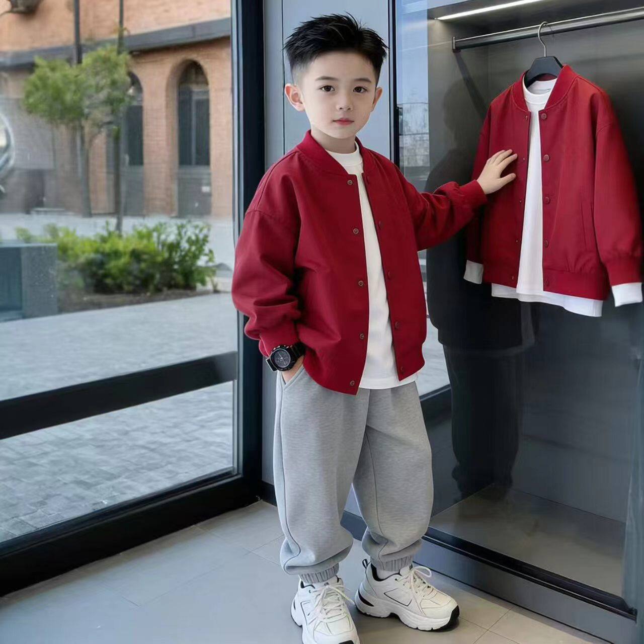法国BERYDIA男童棒球服外套2026春秋款夹克小少爷痞帅炸街衣服帅