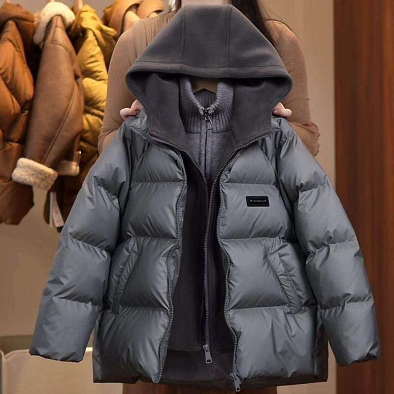 男童加厚白鸭绒羽绒服2025新款儿童冬季假两件中大童保暖羽绒外套