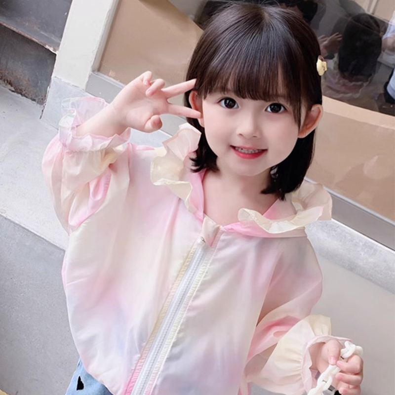 英国netx Vlone女童防晒衣夏季2025新款薄儿童防紫外线宝宝空调衫