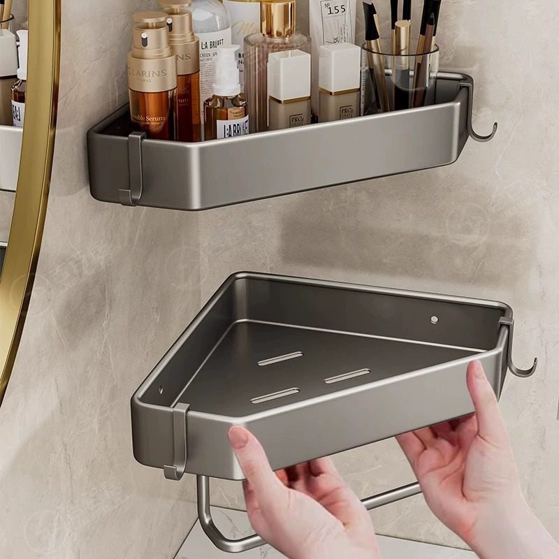 2026新款卫生间浴室免打孔置物架墙角壁挂洗漱台洗手间转角收纳架,收纳整理,整理架/置物架/收纳架,淘宝优惠券,粉丝福利购,淘宝优惠卷