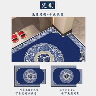 入户门地垫家用可裁剪门口防滑脚垫玄关进门地毯踩脚垫大门外 中式