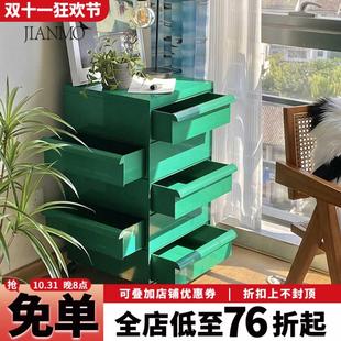 中古卧室边柜创意床头柜ins风可移动收纳柜子边几储物柜现代简约