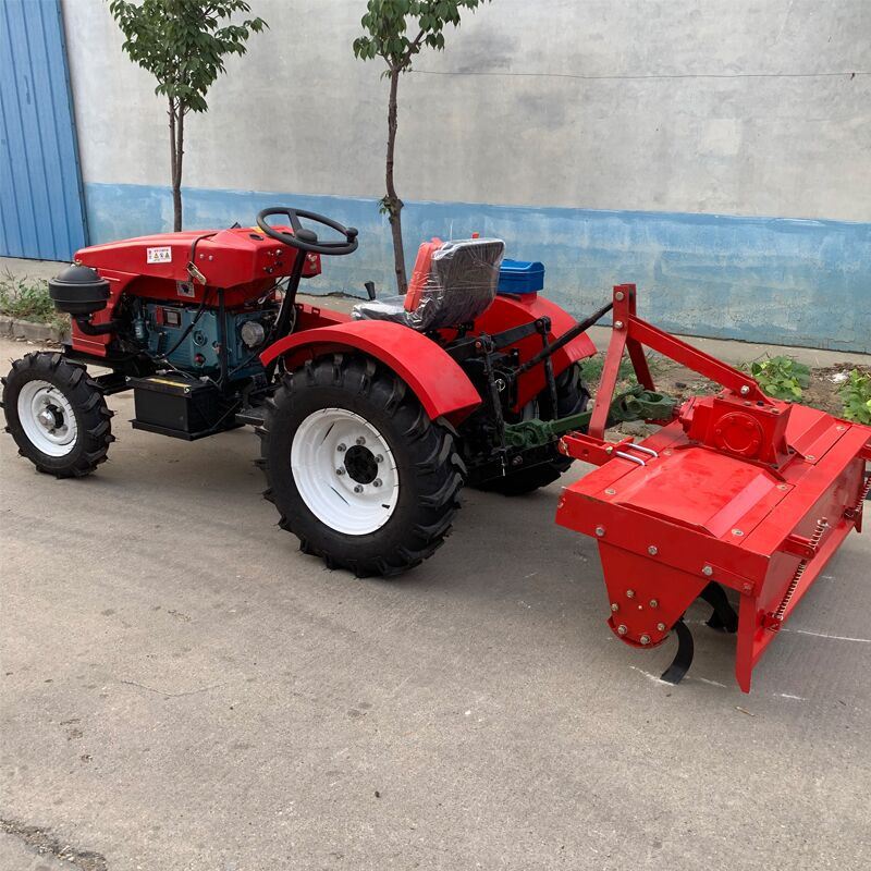 四轮除草旋耕机 小型果树林四轮拖拉机旋耕机 农用小型四轮旋耕机