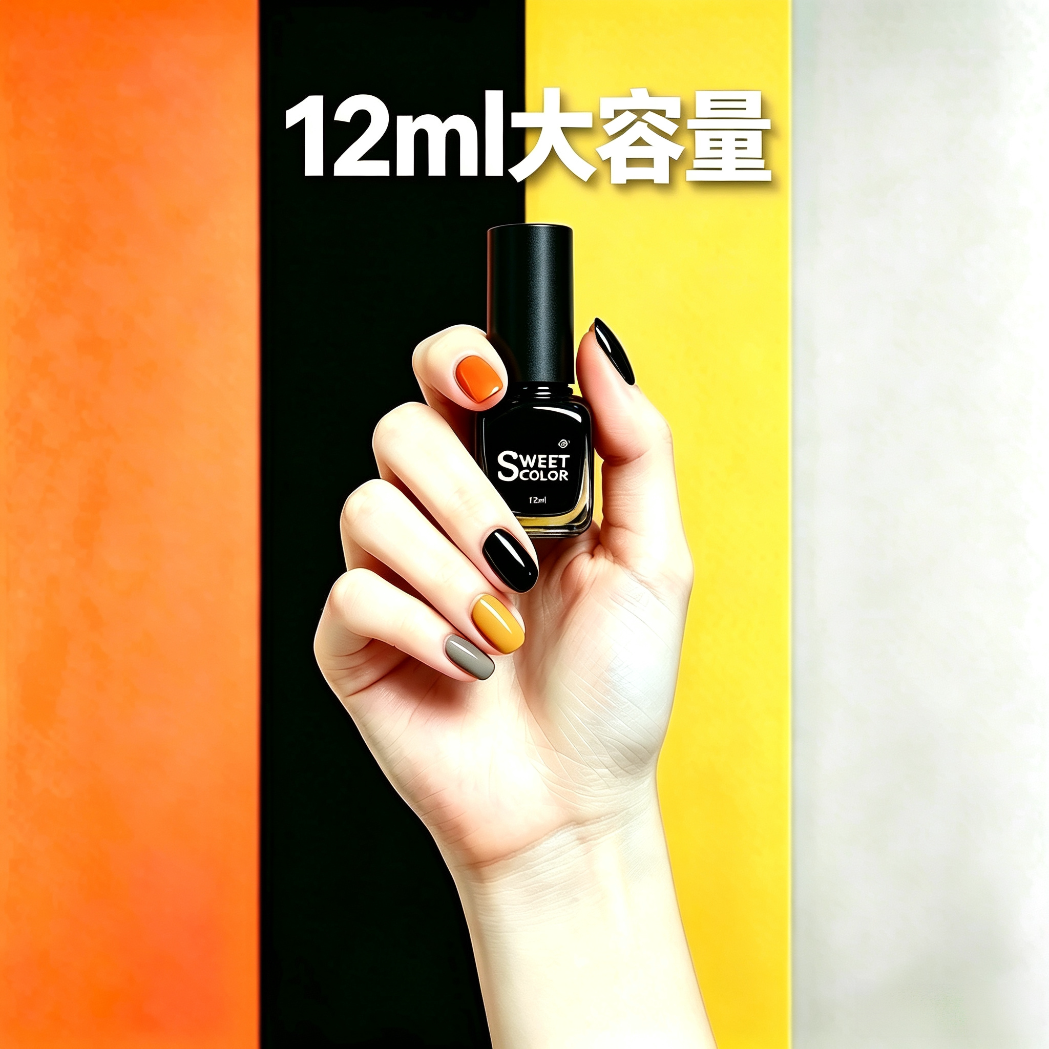 橘黑黄灰系列SweetColo指甲油