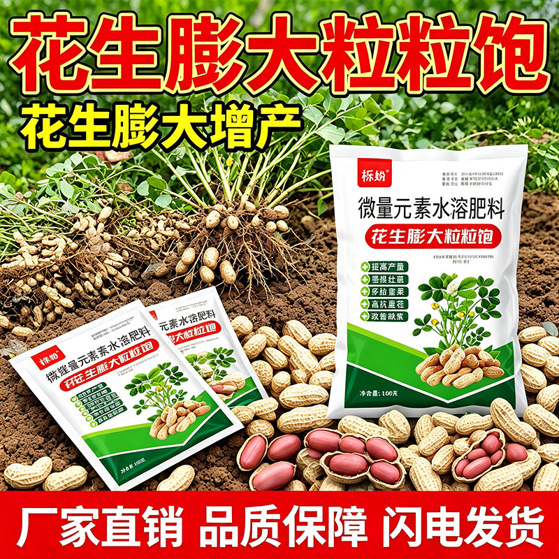 花生粒粒饱正品粒粒饱花生分杈下针剂花生宝宝膨大