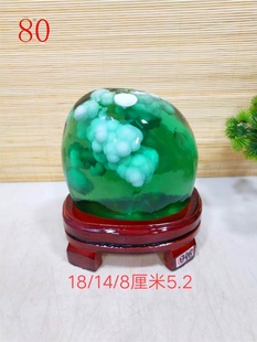 天然水晶精品琉璃美轮美奂晶莹剔透奇石观赏石绿色石头摆件收藏