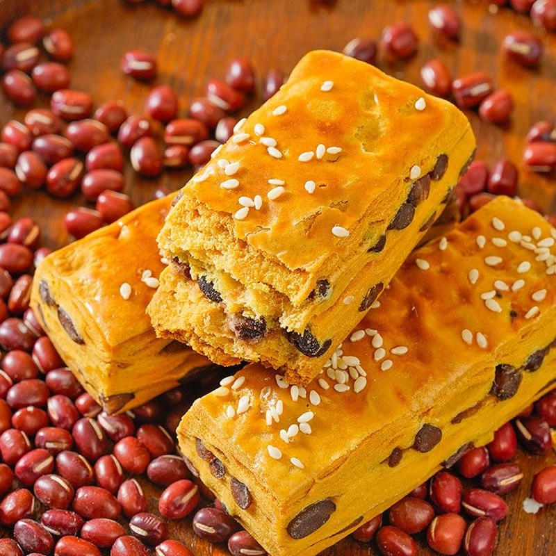 糖人专用主食代餐减肥解馋小零食忌糖可吃红豆千层酥面包早餐无糖抗饿营养健康休闲糕点夜宵适合追剧时食用不担心影响身体状态​