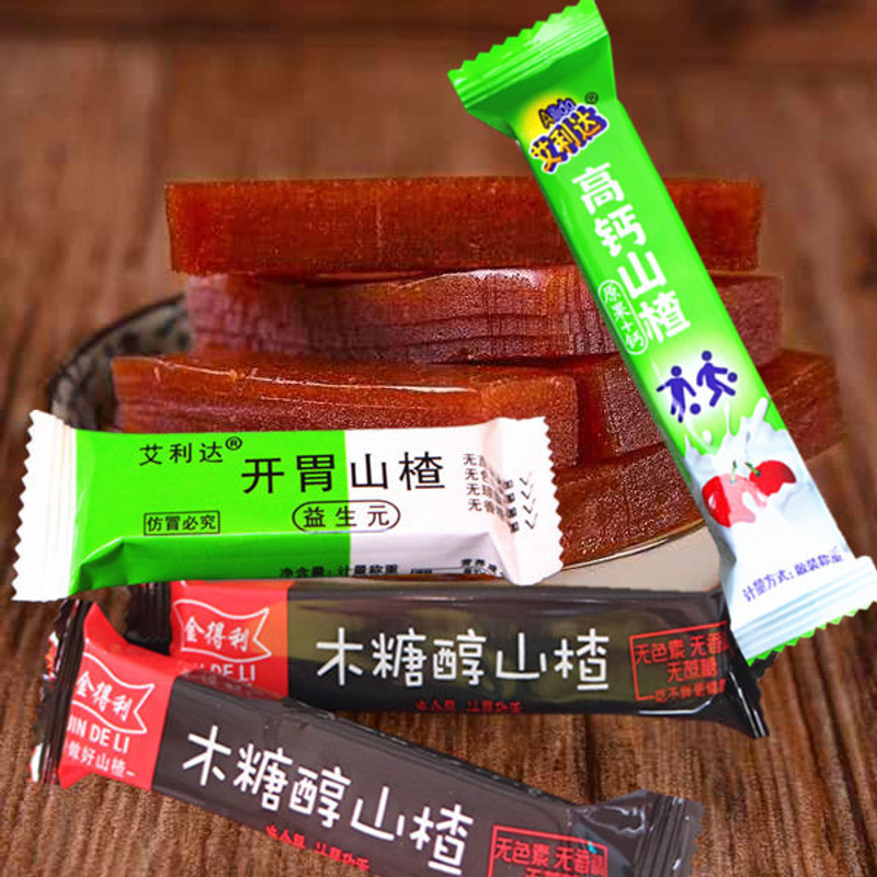 无防腐剂添加益生元山楂片木糖醇山楂条糖块糕卷喜酸人小零食