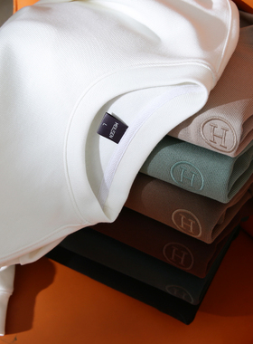 秋季男生新款ins风H款百搭国潮套头保暖圆领长袖卫衣情侣款 2306