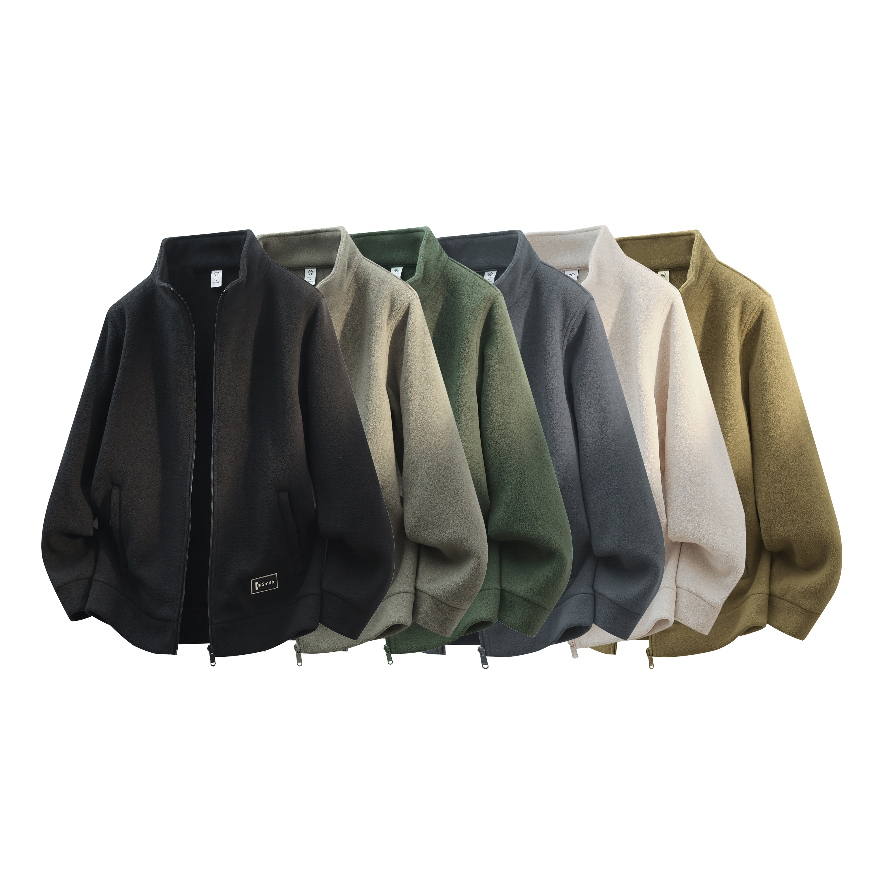 冬新款立领运动外套户外休闲宽松加厚男士摇粒绒糯米绒外套2502