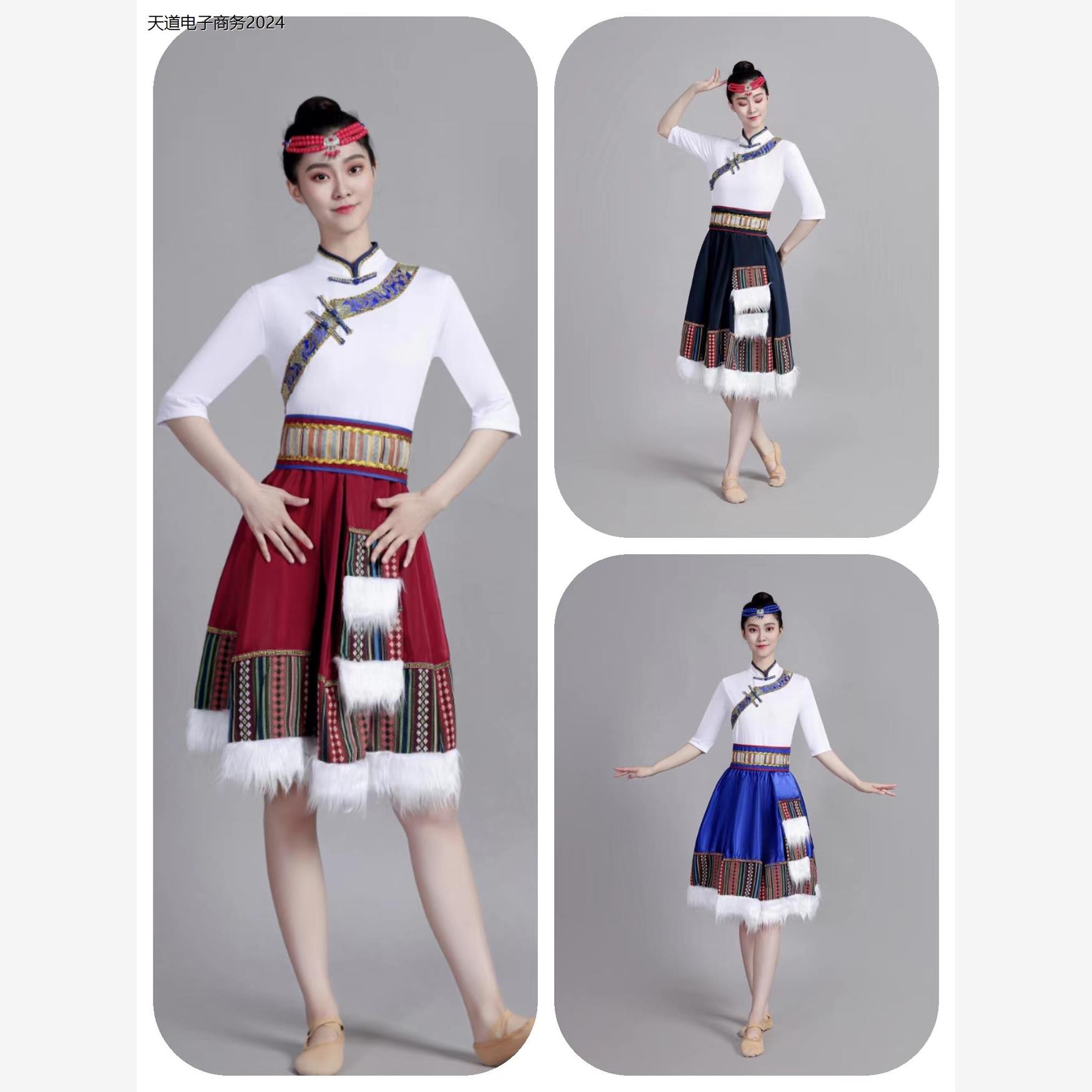 藏族演出服女半身裙少数